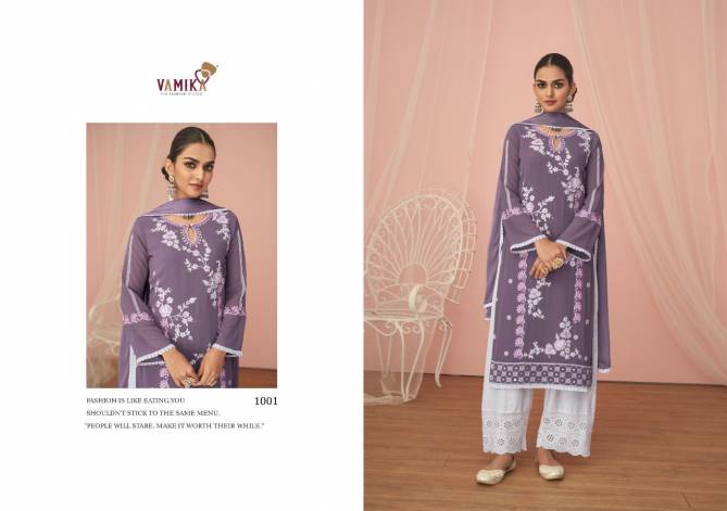 Vamika Noor Designer Fancy Designer Festive Waer Embroidered Ready Made Suit Collection